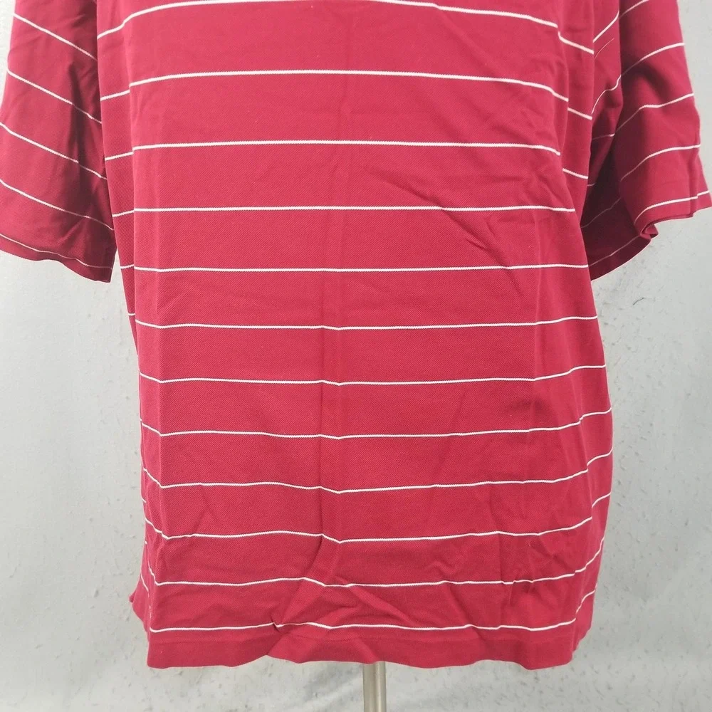 Polo Golf Ralph Lauren Polo Shirt Mens XL Red Stripe Pima Cotton Colonial Golf